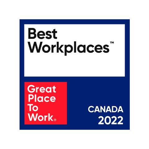 Great Places To Work logo for Canada's Best Workplaces in 2022.